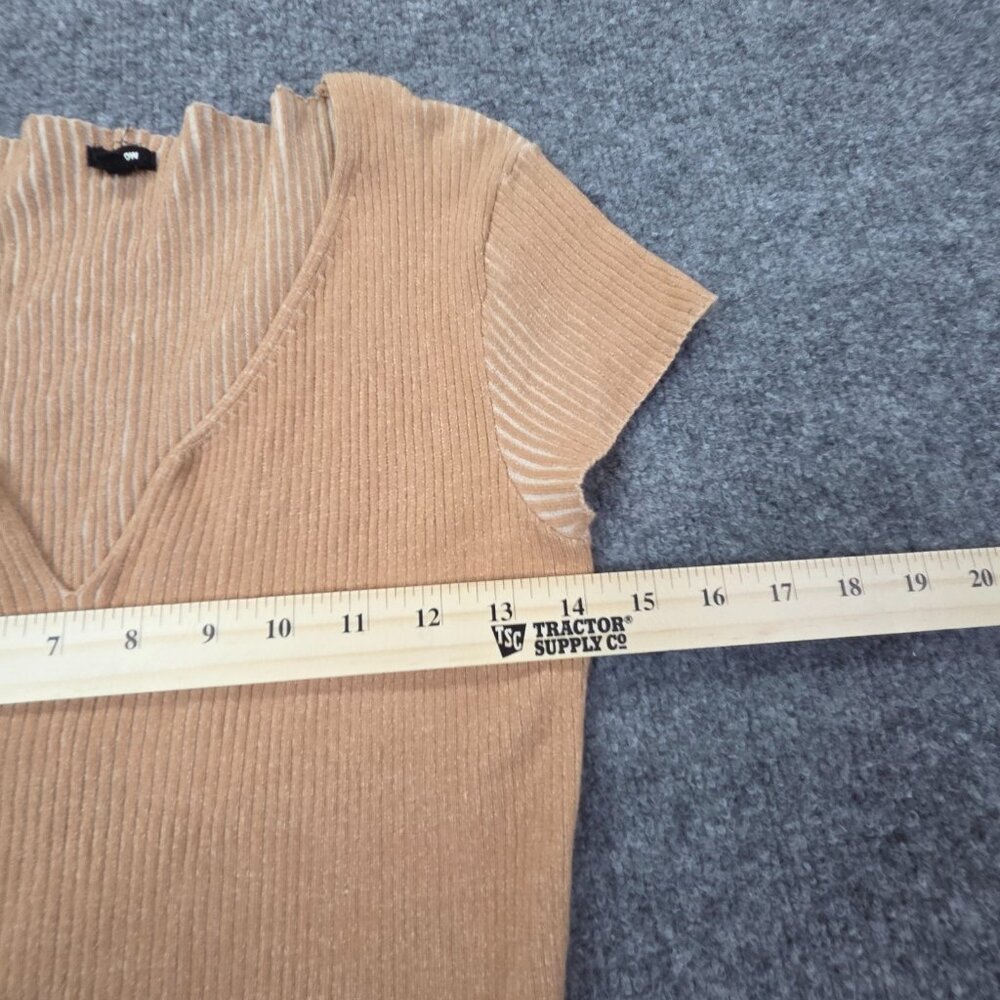 Monrow Tan Ribbed Mini Dress - Picture 6 of 10